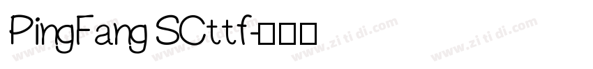 PingFang SCttf字体转换